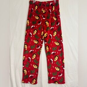 Elf Fleece Sleep Lounge Pants Adult Sm Christmas Holiday Comfy Cozy drawstring